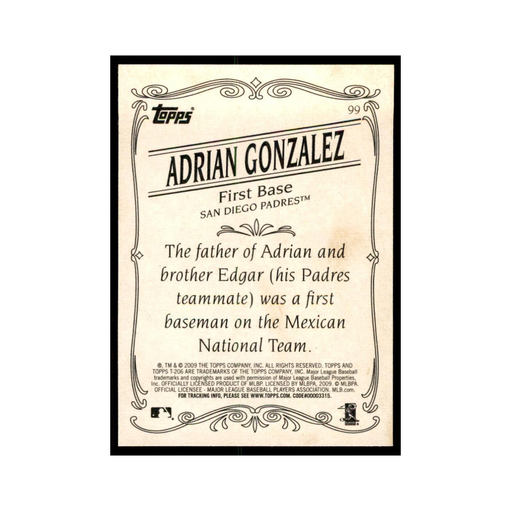 2009 Topps 206 Adrian Gonzalez Baseball Cards #99