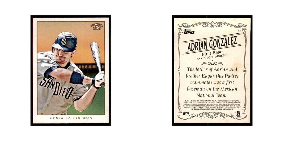 2009 Topps 206 Adrian Gonzalez Baseball Cards #99