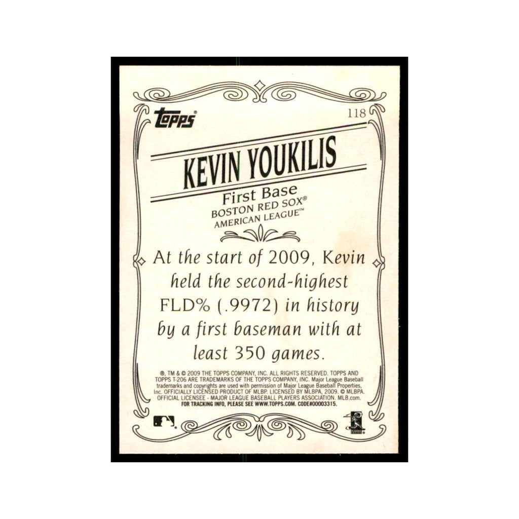 2009 Topps 206 Kevin Youkilis Baseball Cards #118