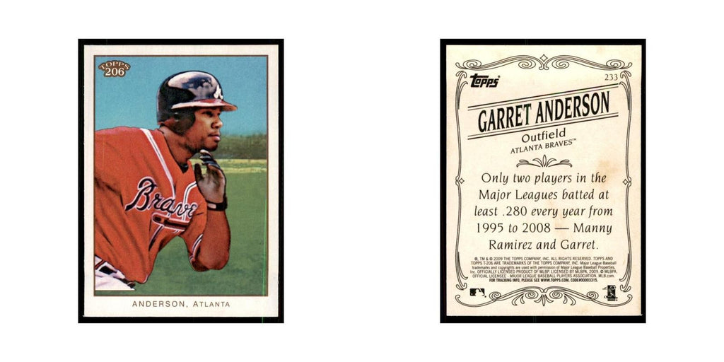 2009 Topps 206 Garret Anderson Baseball Cards #233