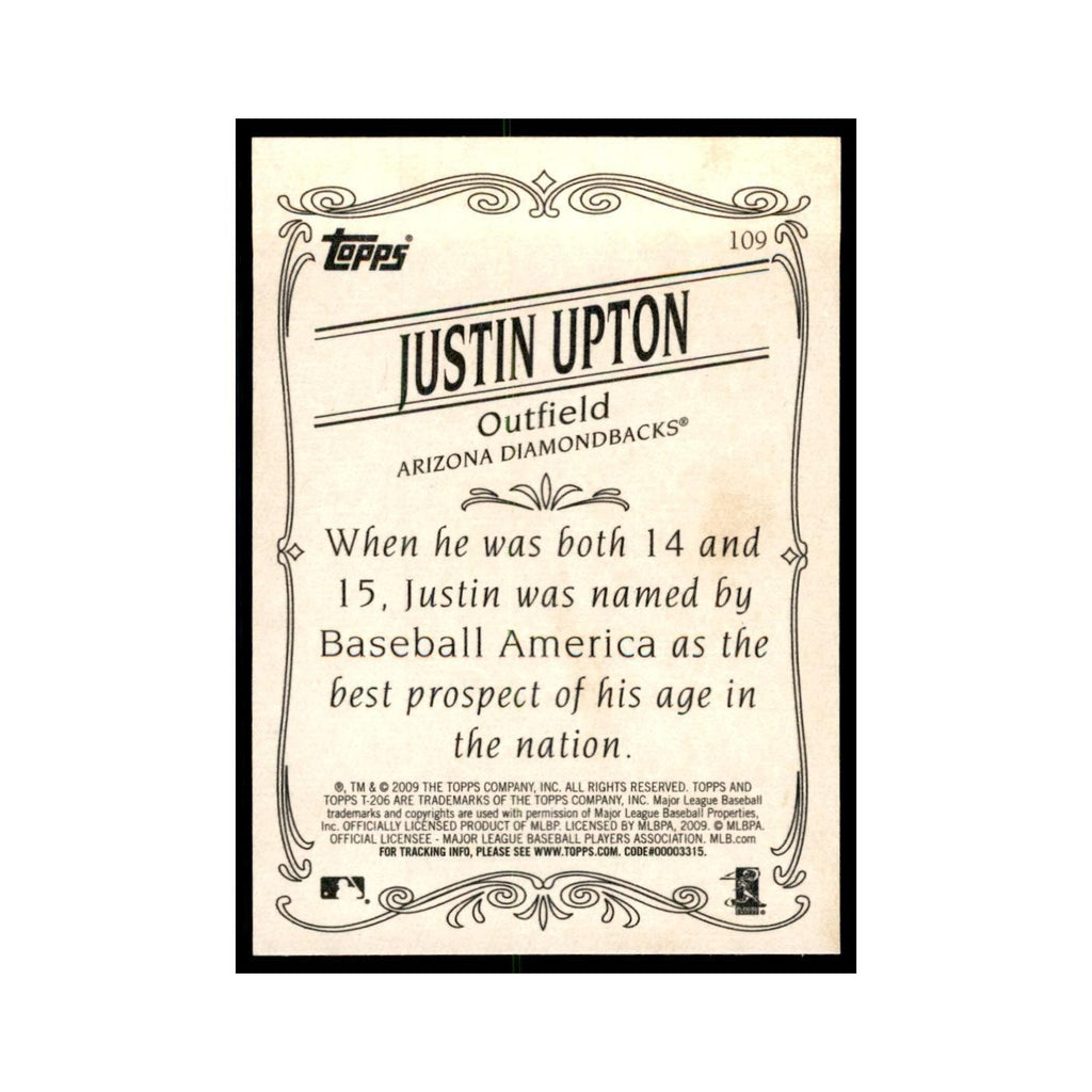 2009 Topps 206 Justin Upton Baseball Cards #109