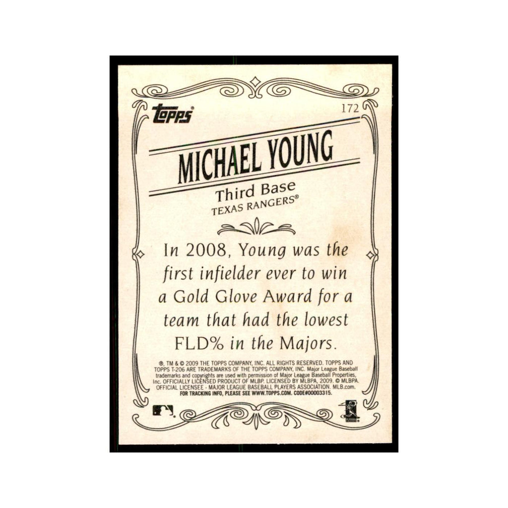 2009 Topps 206 Michael Young Baseball Cards #172