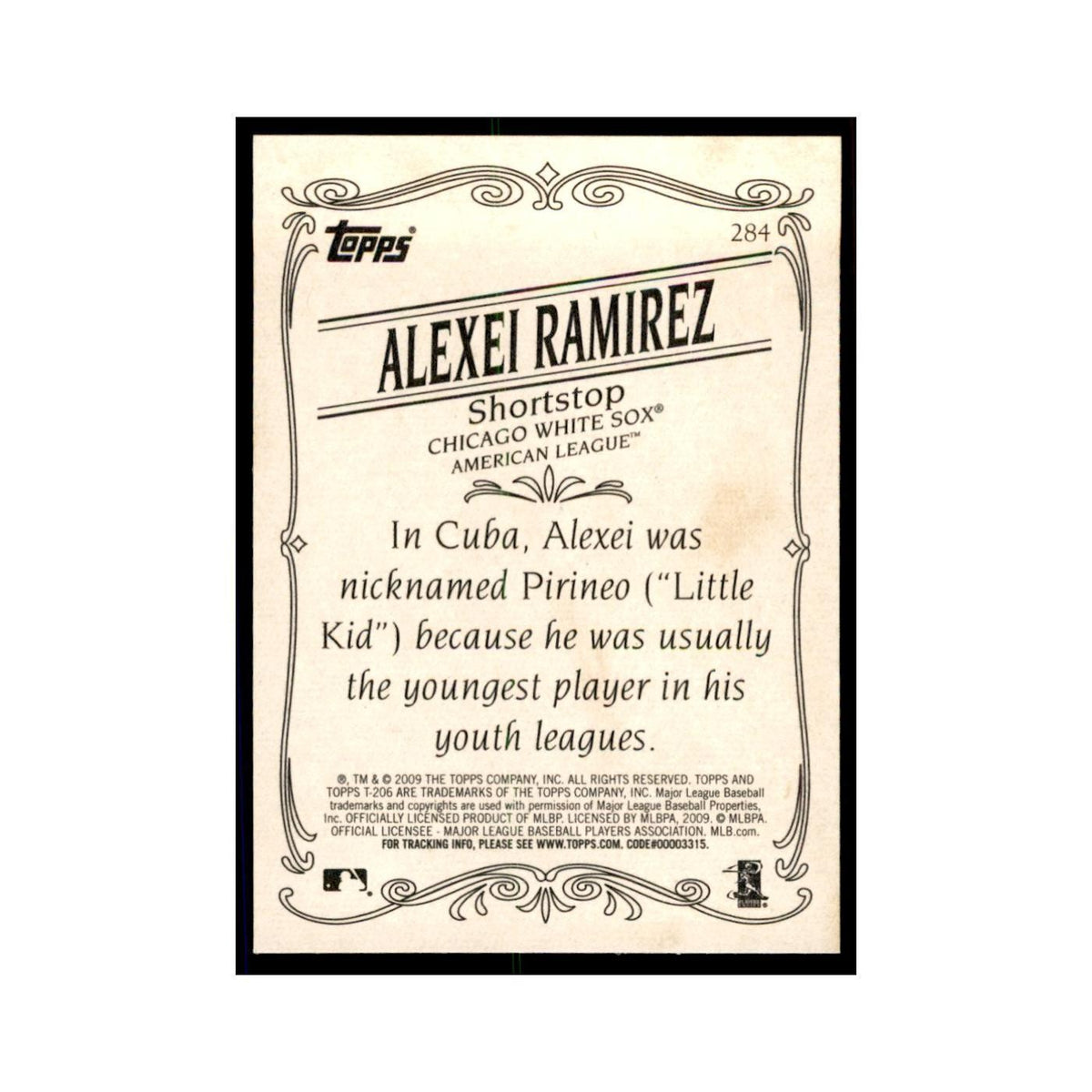2009 Topps 206 Alexei Ramirez Baseball Cards #284