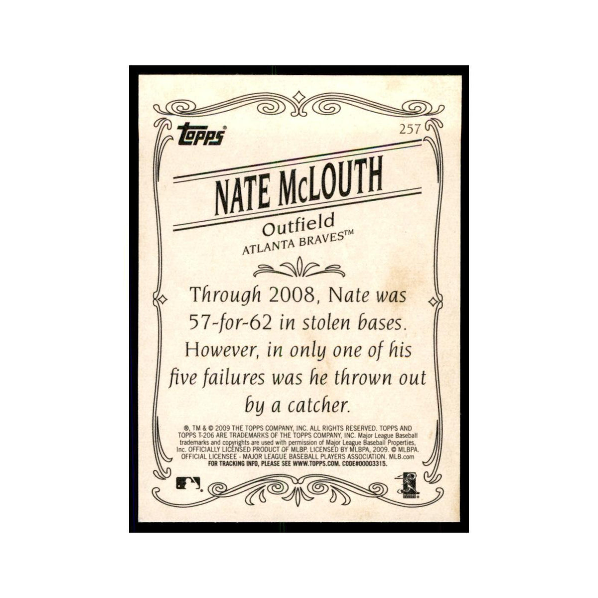 2009 Topps 206 Nate McLouth Baseball Cards #257