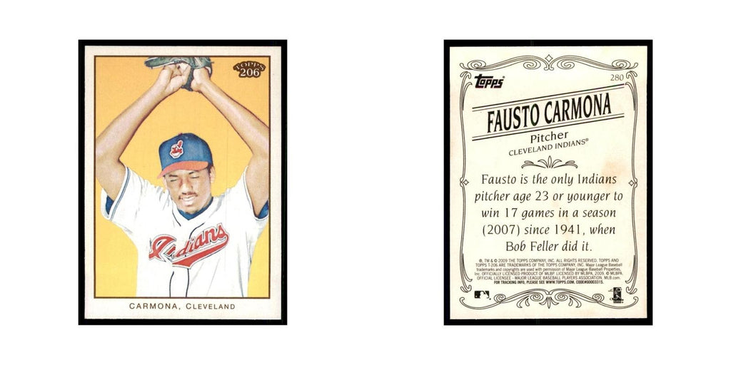 2009 Topps 206 Fausto Carmona Baseball Cards #280