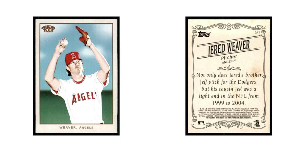 2009 Topps 206 Jered Weaver Baseball Cards #267