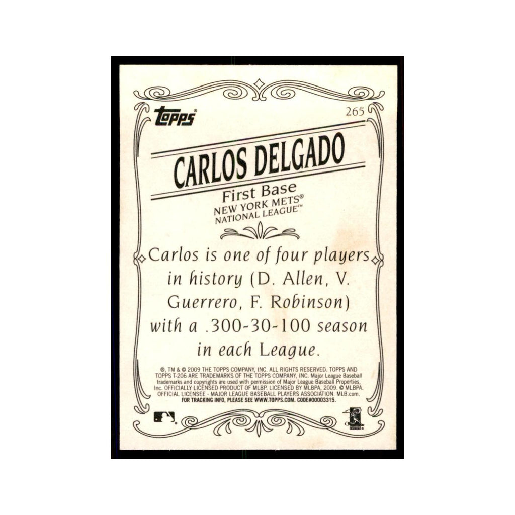 2009 Topps 206 Carlos Delgado Baseball Cards #265