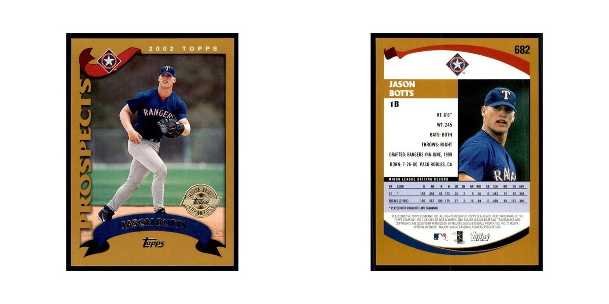 2002 Topps Home Team Advantage Jason Botts Baseball Cards #682