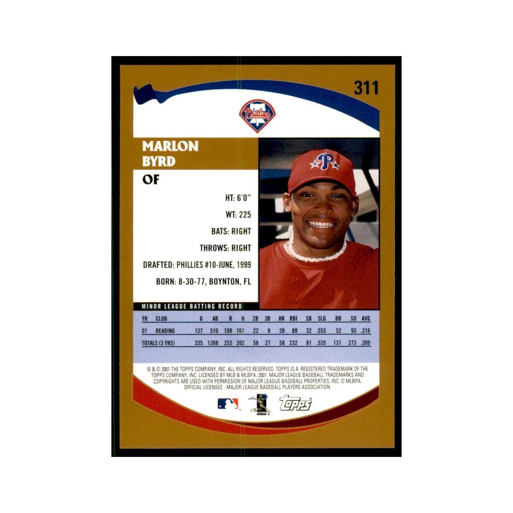 2002 Topps Home Team Advantage Marlon Byrd Baseball Cards #311
