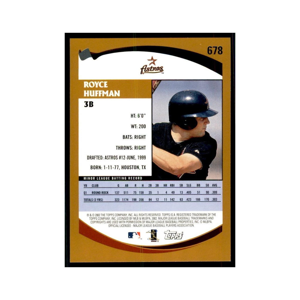 2002 Topps Home Team Advantage Royce Huffman Baseball Cards #678