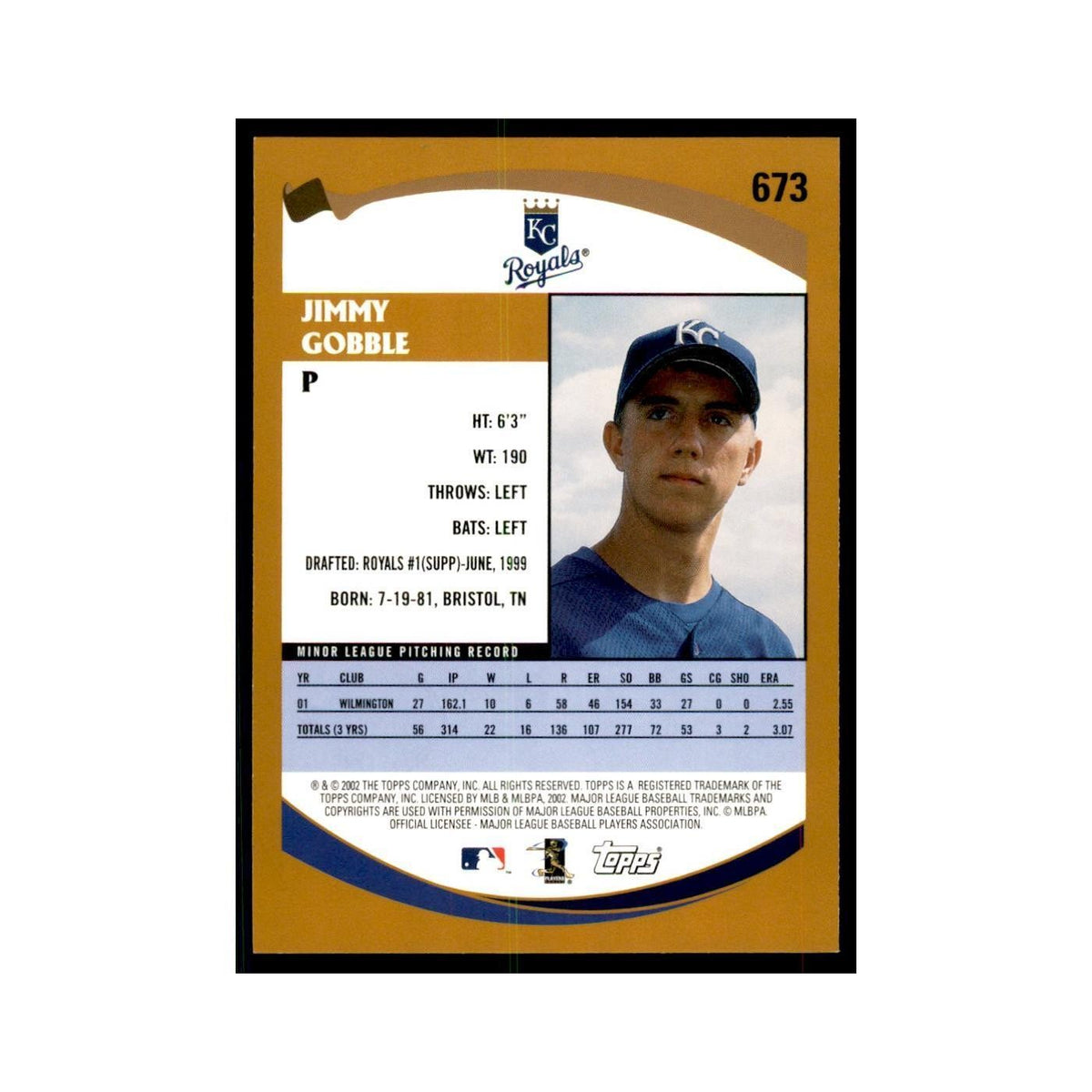 2002 Topps Home Team Advantage Jimmy Gobble Baseball Cards #673
