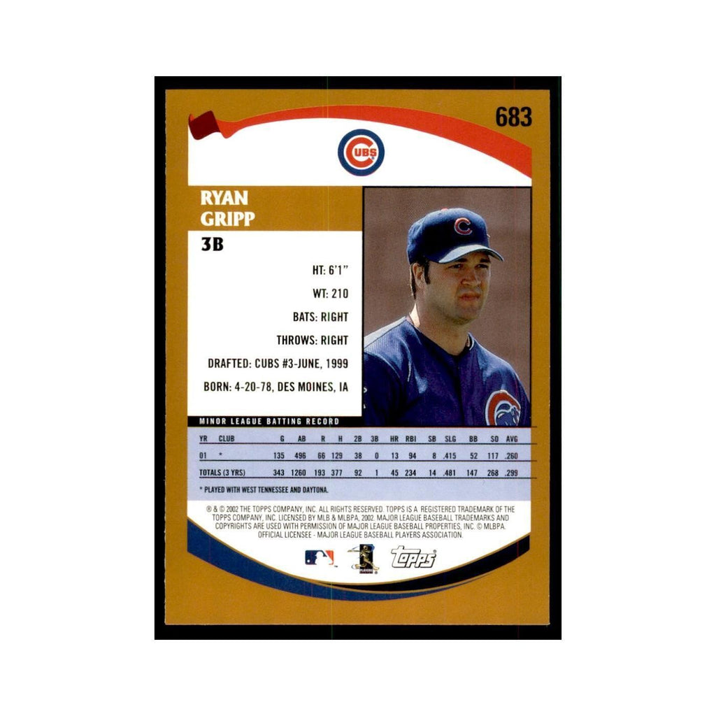 2002 Topps Home Team Advantage Ryan Gripp Baseball Cards #683