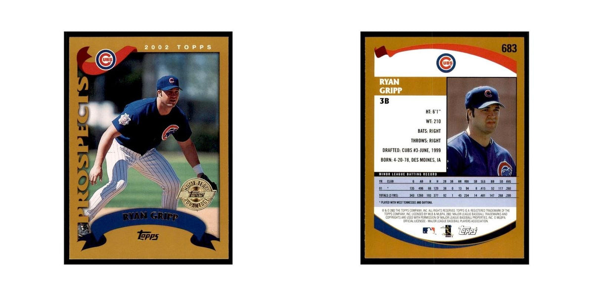 2002 Topps Home Team Advantage Ryan Gripp Baseball Cards #683