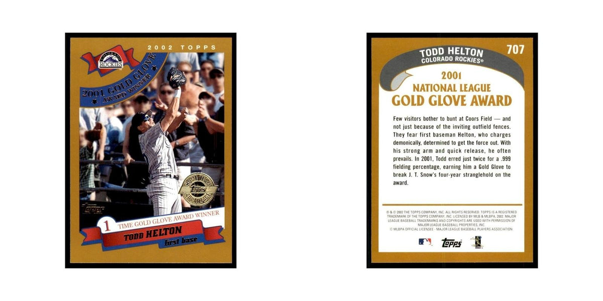 2002 Topps Home Team Advantage Todd Helton Baseball Cards #707