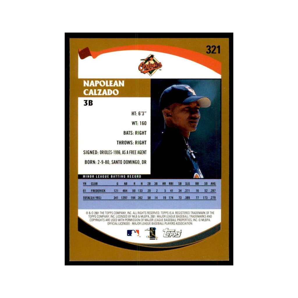 2002 Topps Home Team Advantage Napolean Calzado Baseball Cards #321