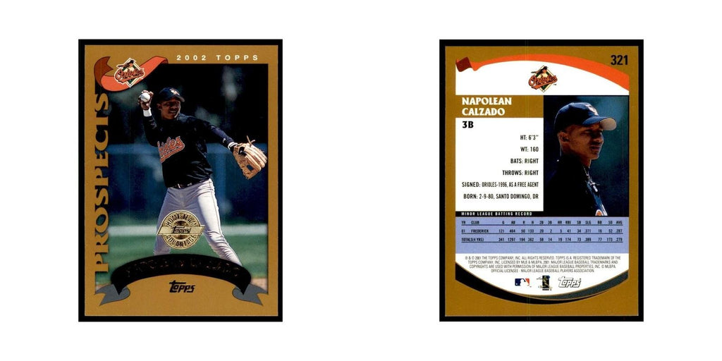 2002 Topps Home Team Advantage Napolean Calzado Baseball Cards #321
