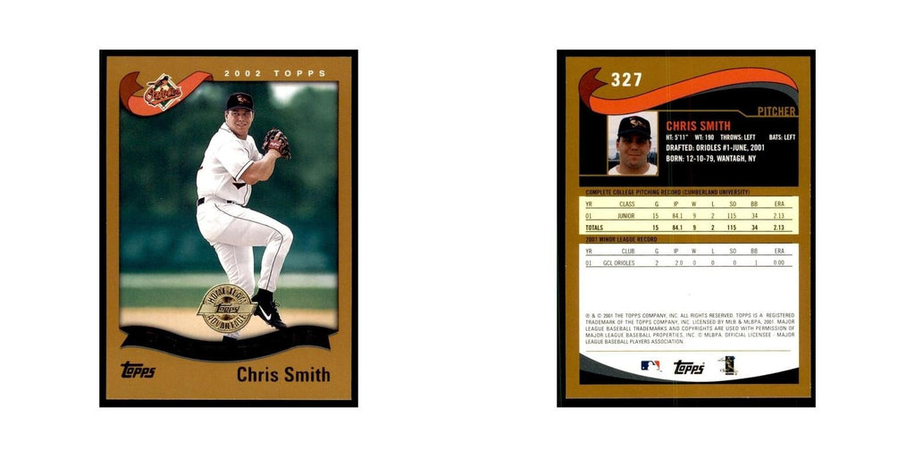 2002 Topps Home Team Advantage Chris Smith Baseball Cards #327