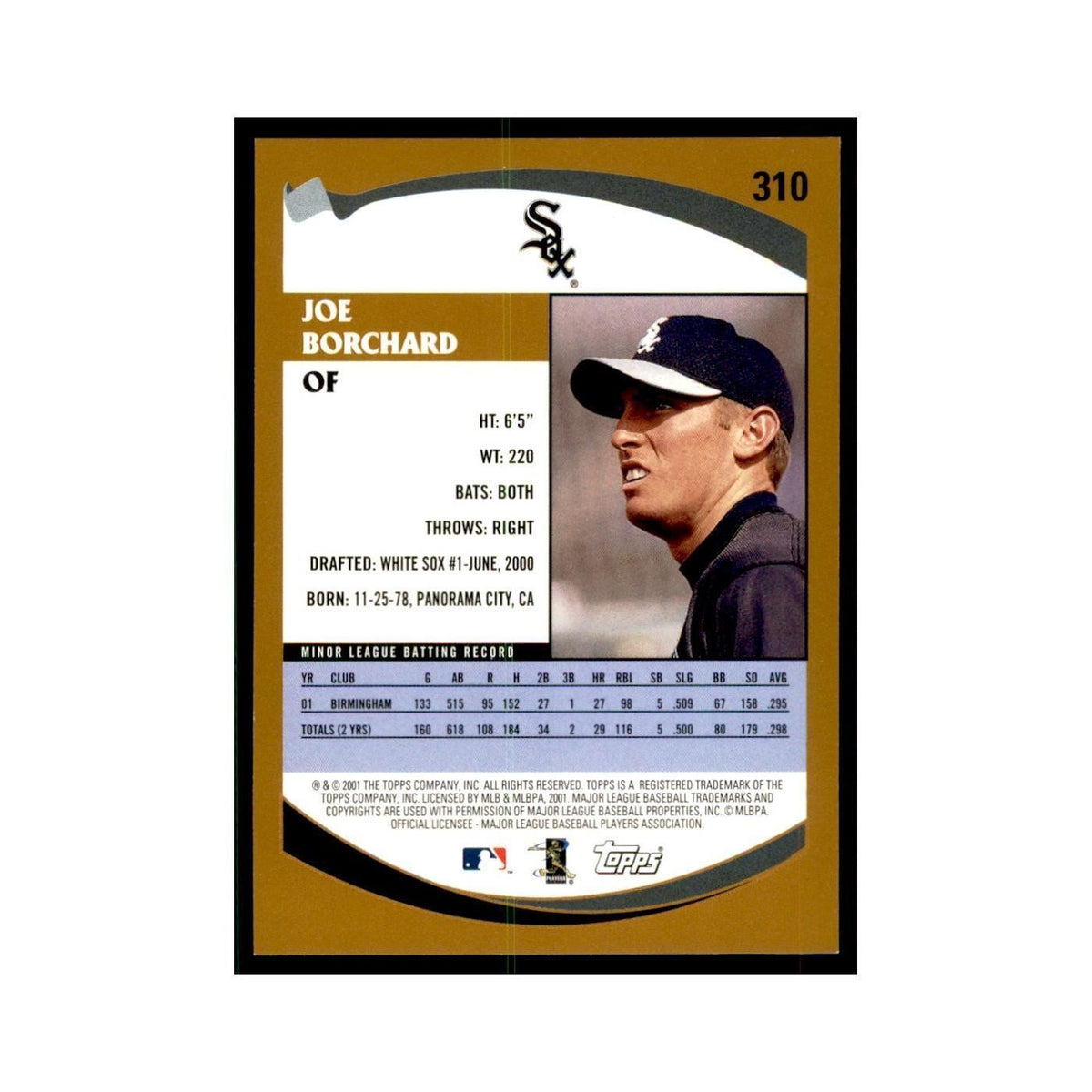 2002 Topps Home Team Advantage Joe Borchard Baseball Cards #310