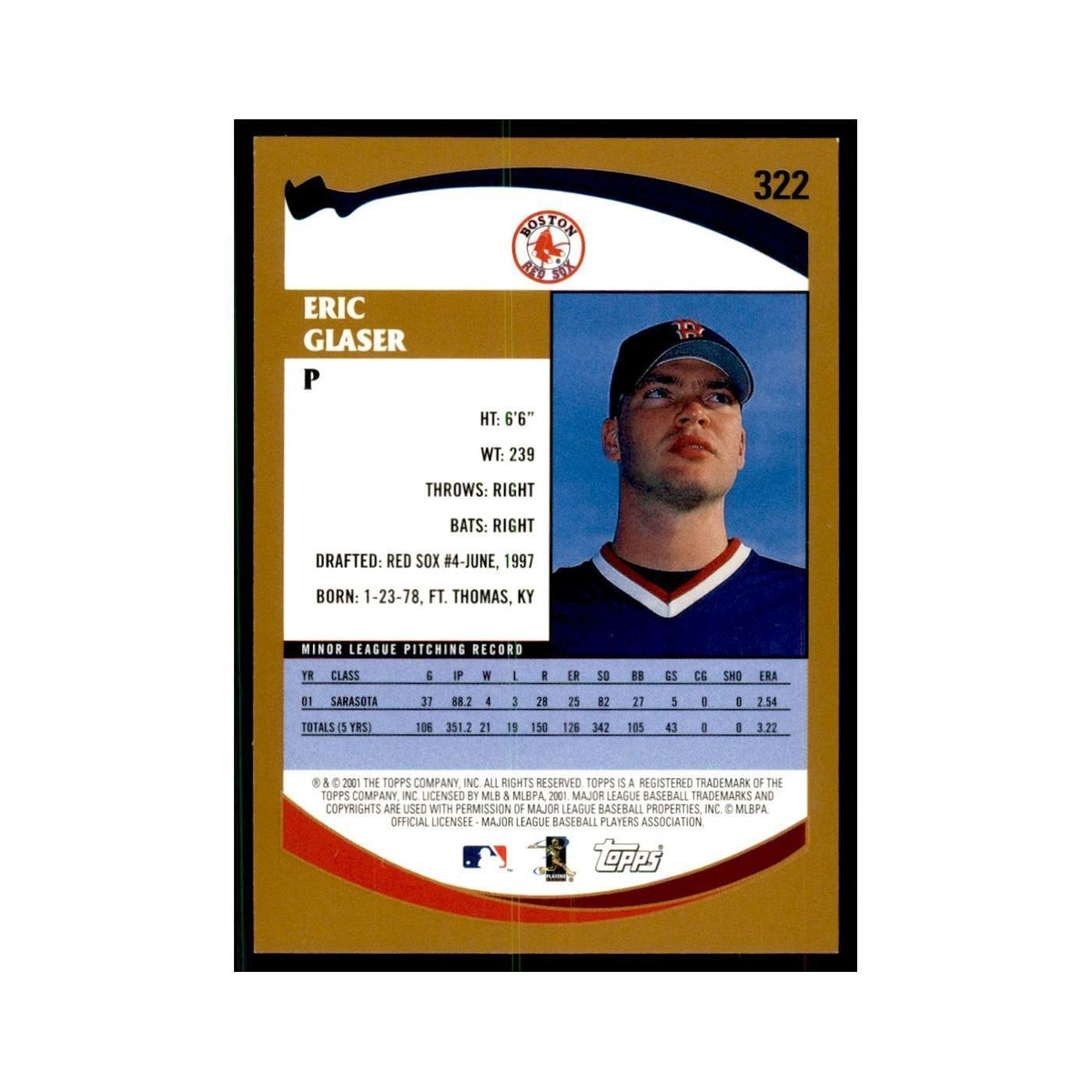 2002 Topps Home Team Advantage Eric Glaser Baseball Cards #322