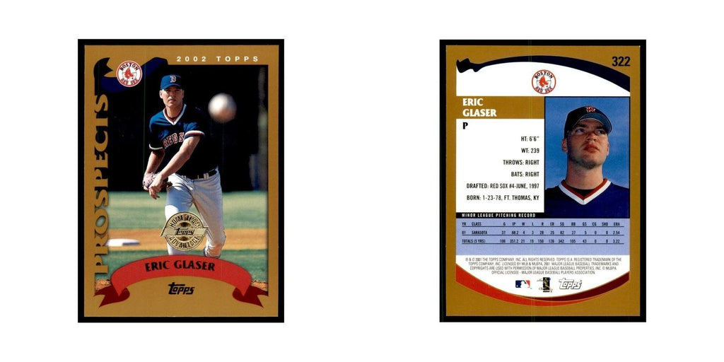 2002 Topps Home Team Advantage Eric Glaser Baseball Cards #322