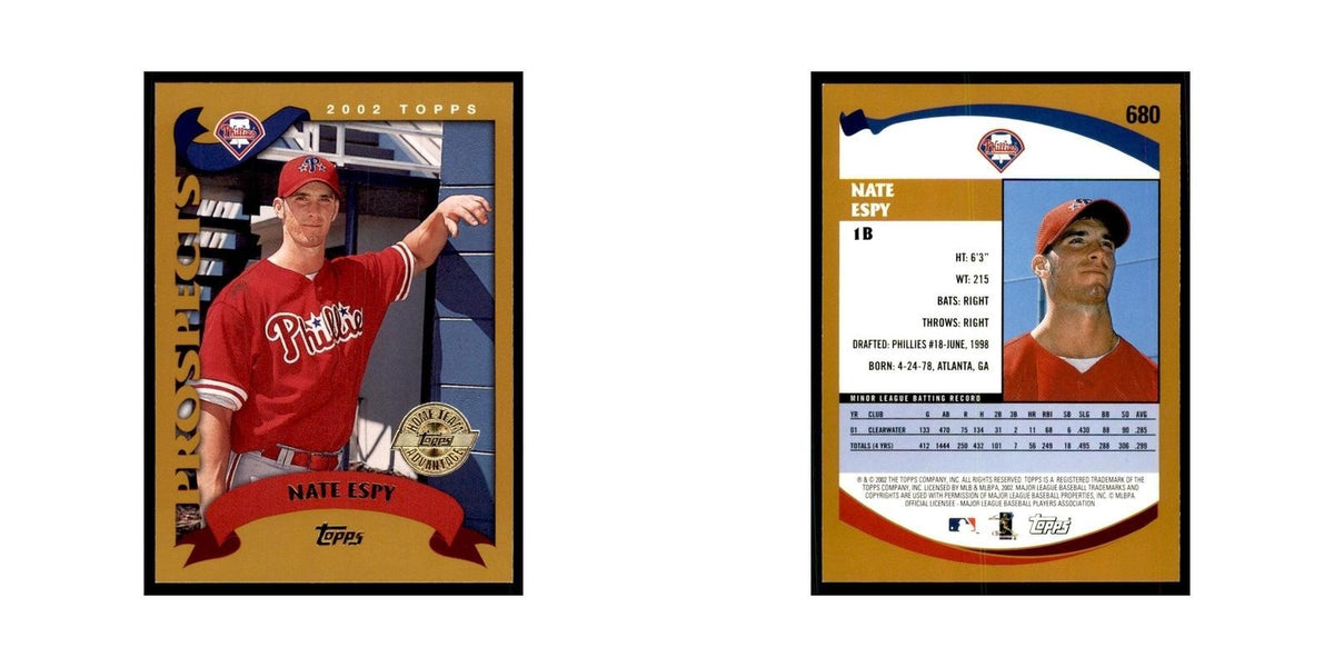 2002 Topps Home Team Advantage Nate Espy Baseball Cards #680
