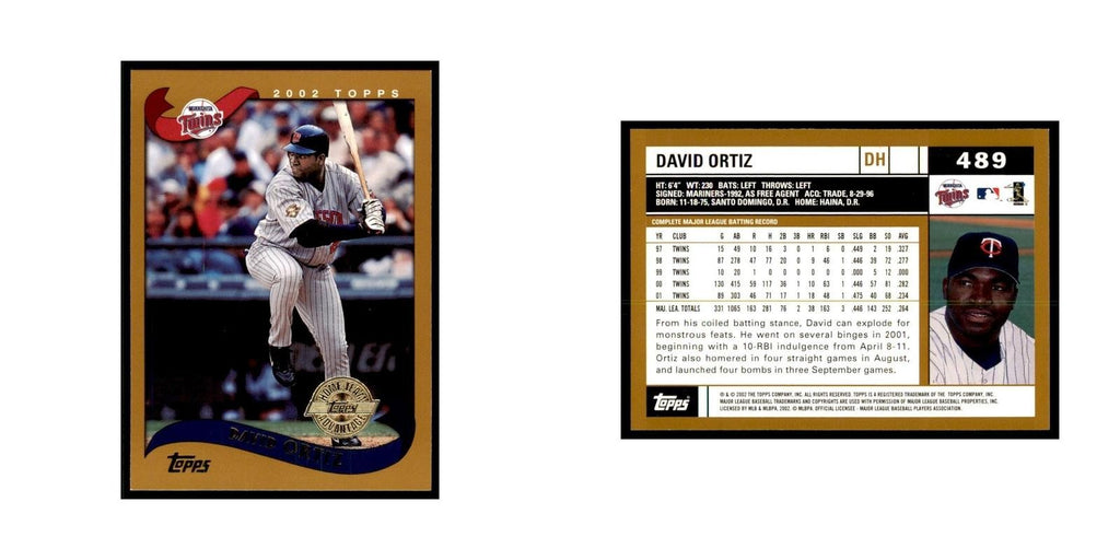 2002 Topps Home Team Advantage David Ortiz Baseball Cards #489