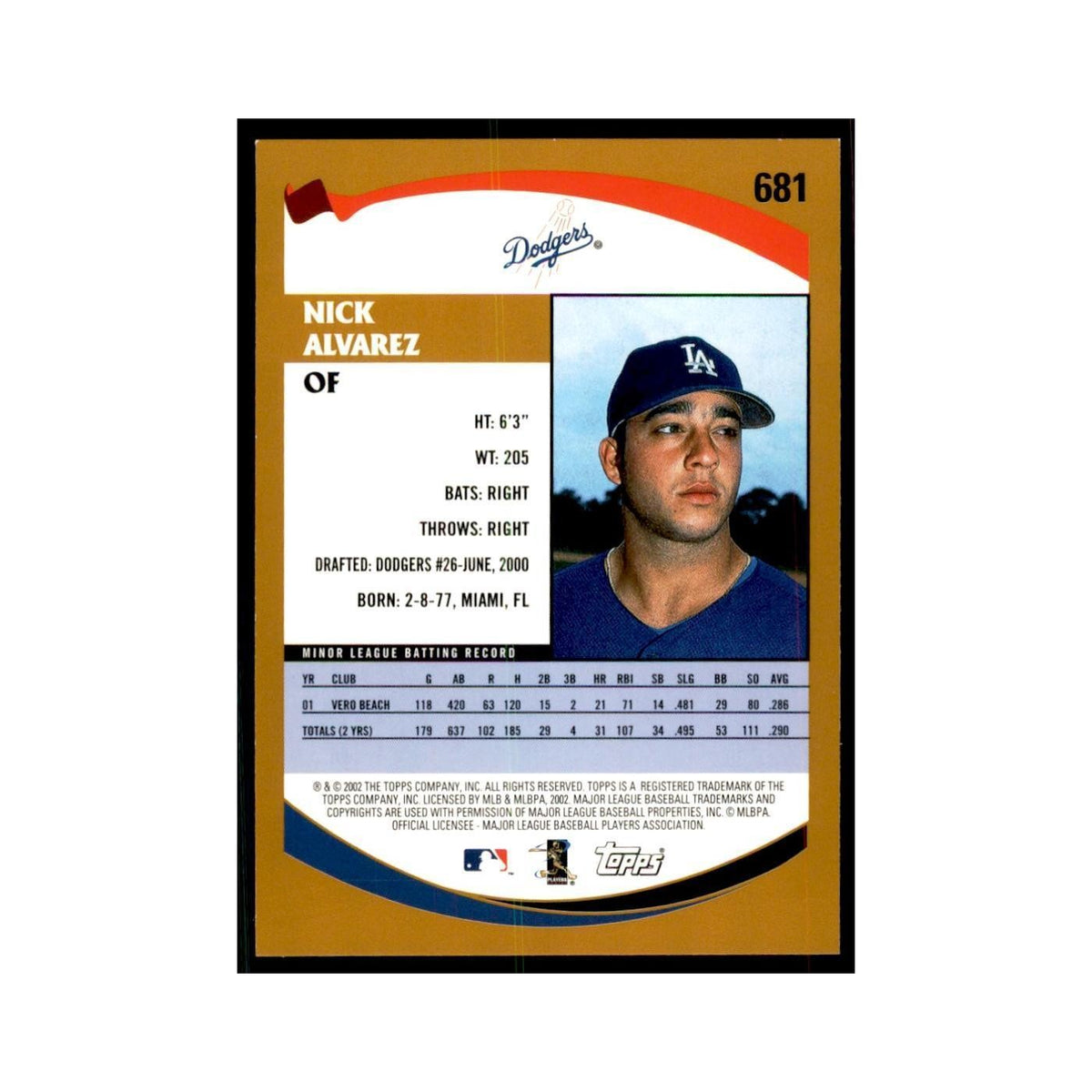 2002 Topps Home Team Advantage Nick Alvarez Baseball Cards #681