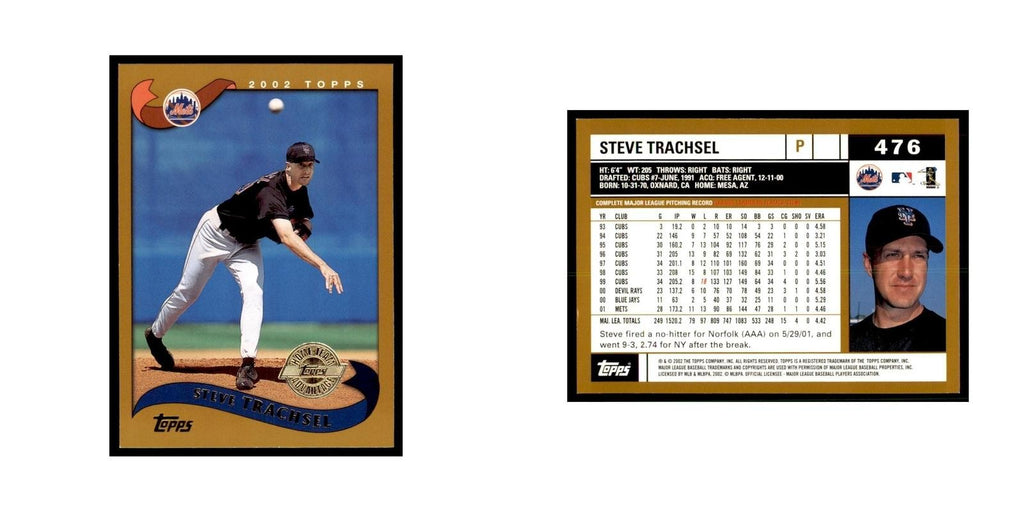 2002 Topps Home Team Advantage Steve Trachsel Baseball Cards #476