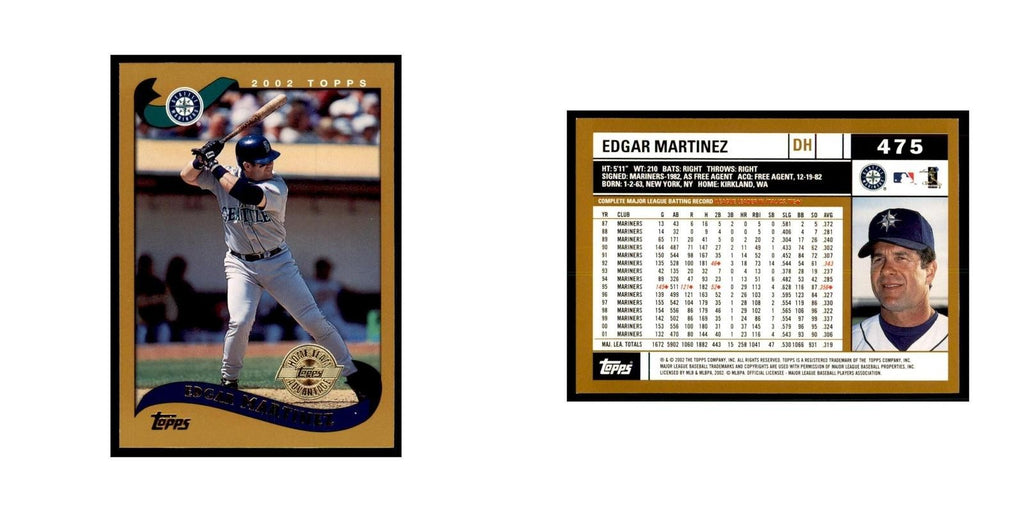 2002 Topps Home Team Advantage Edgar Martinez Baseball Cards #475