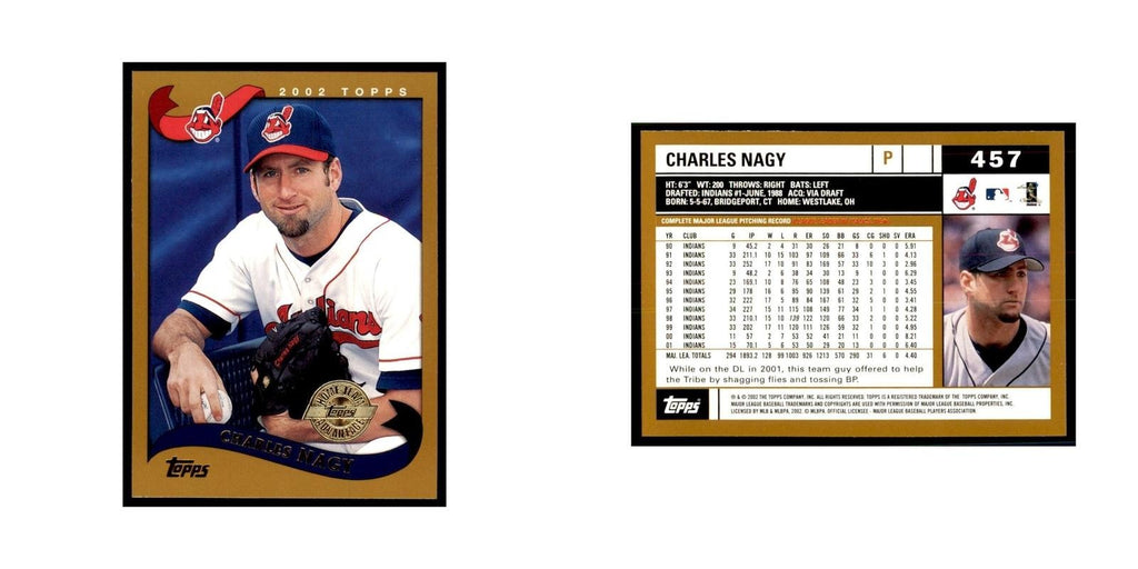 2002 Topps Home Team Advantage Charles Nagy Baseball Cards #457