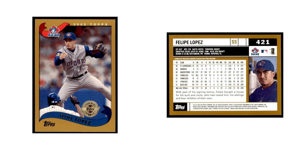 2002 Topps Home Team Advantage Felipe Lopez Baseball Cards #421