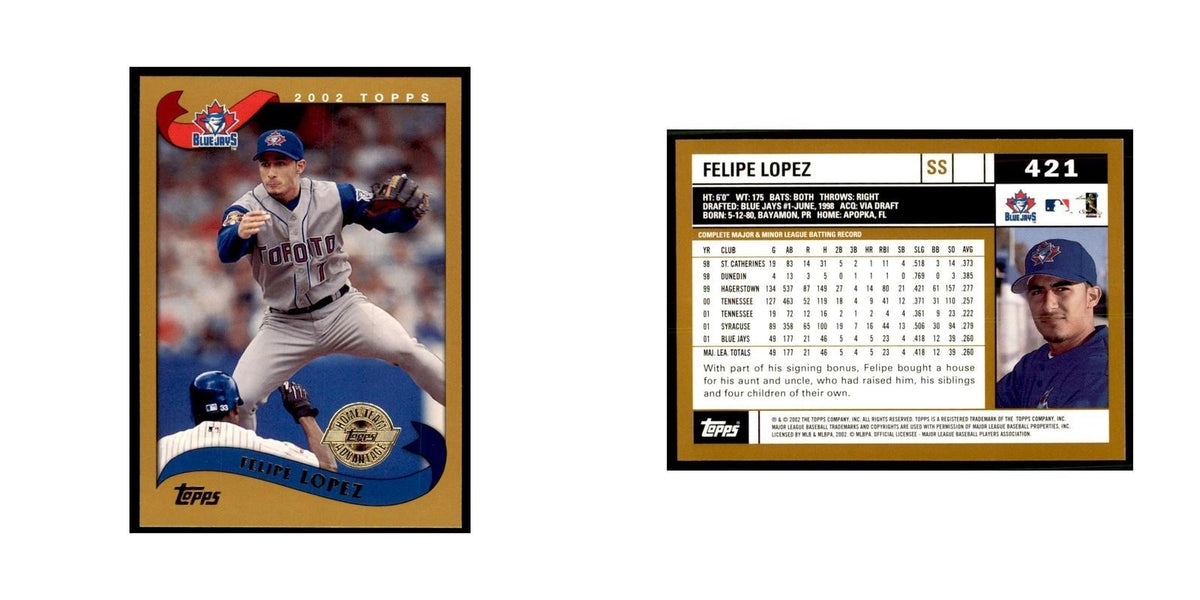 2002 Topps Home Team Advantage Felipe Lopez Baseball Cards #421