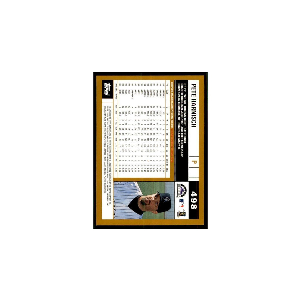 2002 Topps Home Team Advantage Pete Harnisch Baseball Cards #498