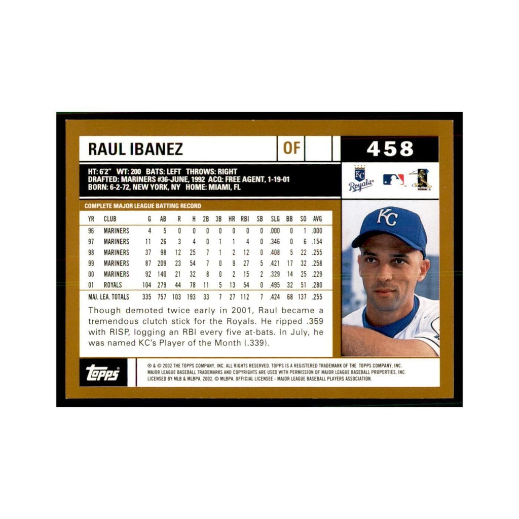 2002 Topps Home Team Advantage Raul Ibanez Baseball Cards #458