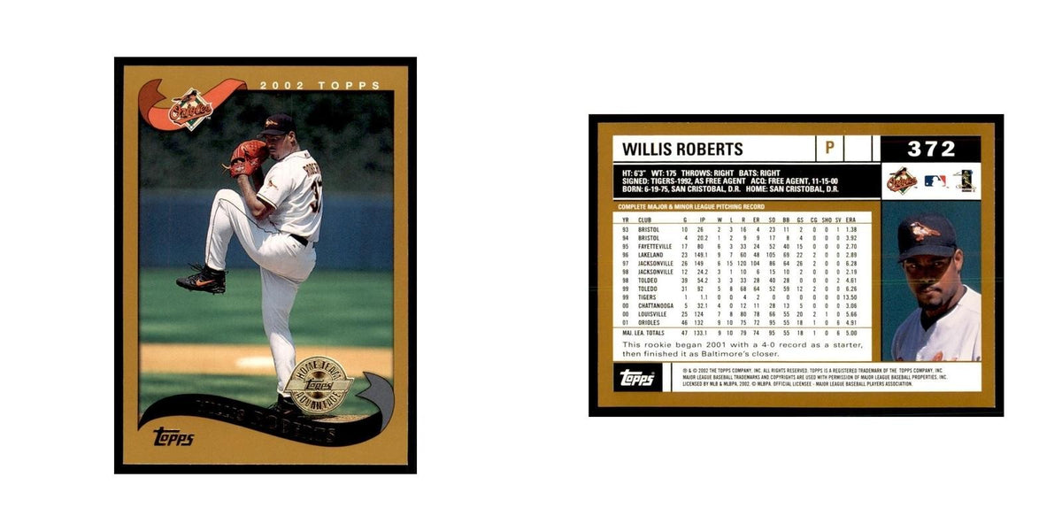 2002 Topps Home Team Advantage Willis Roberts Baseball Cards #372
