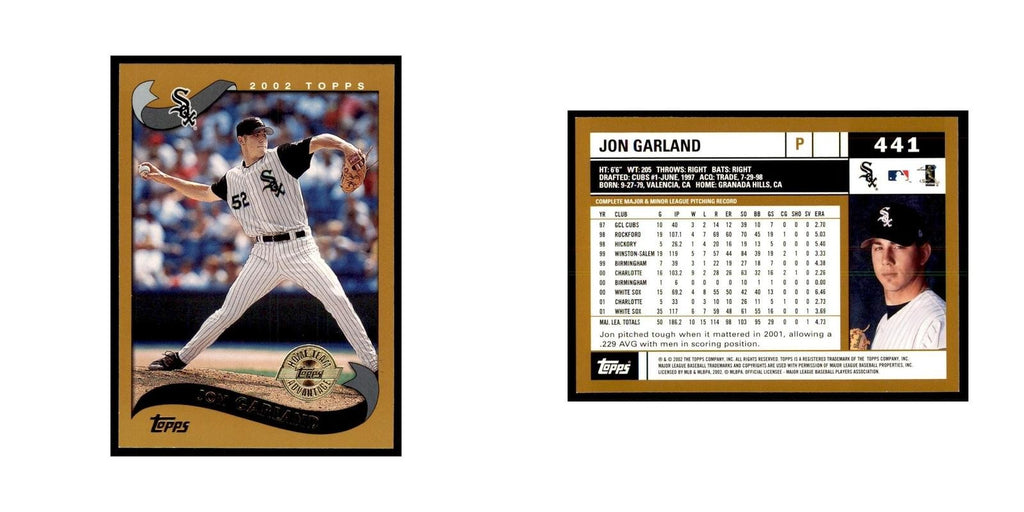 2002 Topps Home Team Advantage Jon Garland Baseball Cards #441