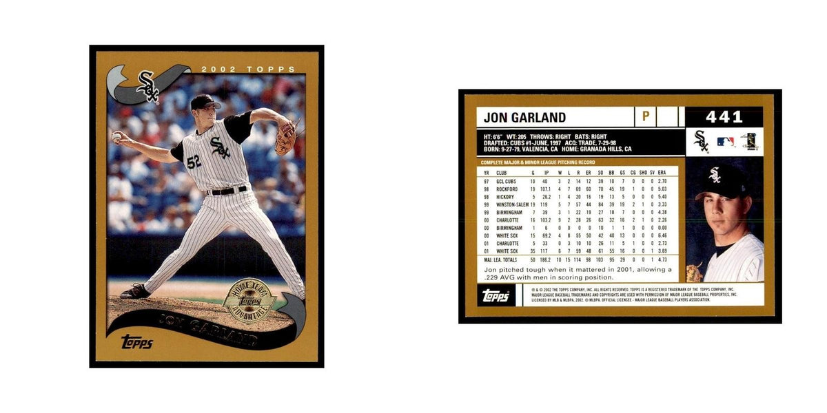 2002 Topps Home Team Advantage Jon Garland Baseball Cards #441