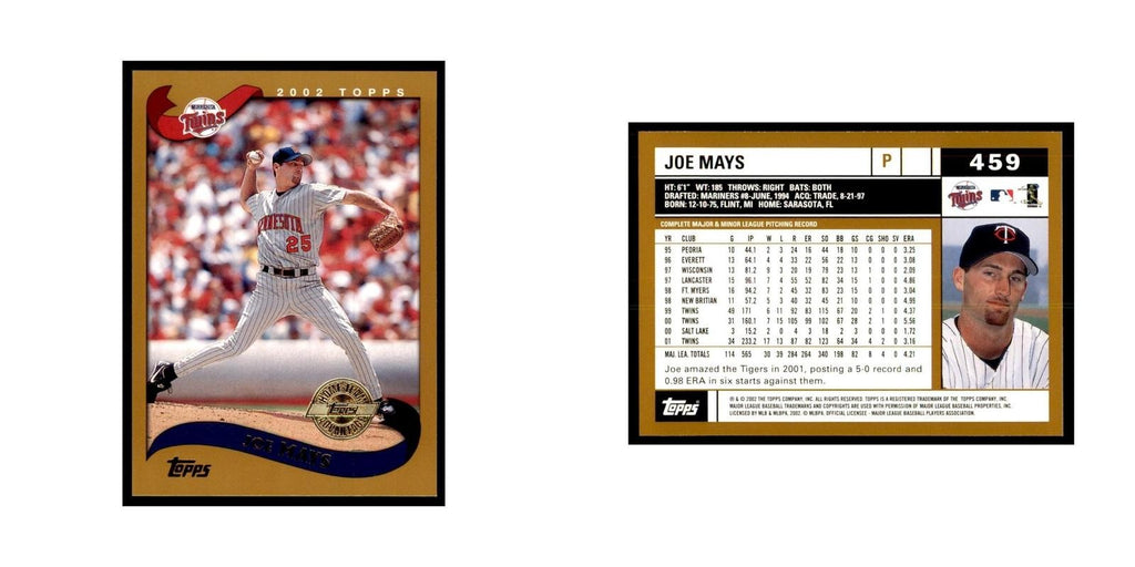 2002 Topps Home Team Advantage Joe Mays Baseball Cards #459