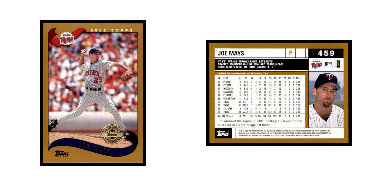 2002 Topps Home Team Advantage Joe Mays Baseball Cards #459