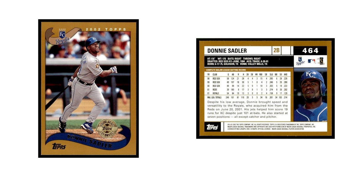 2002 Topps Home Team Advantage Donnie Sadler Baseball Cards #464