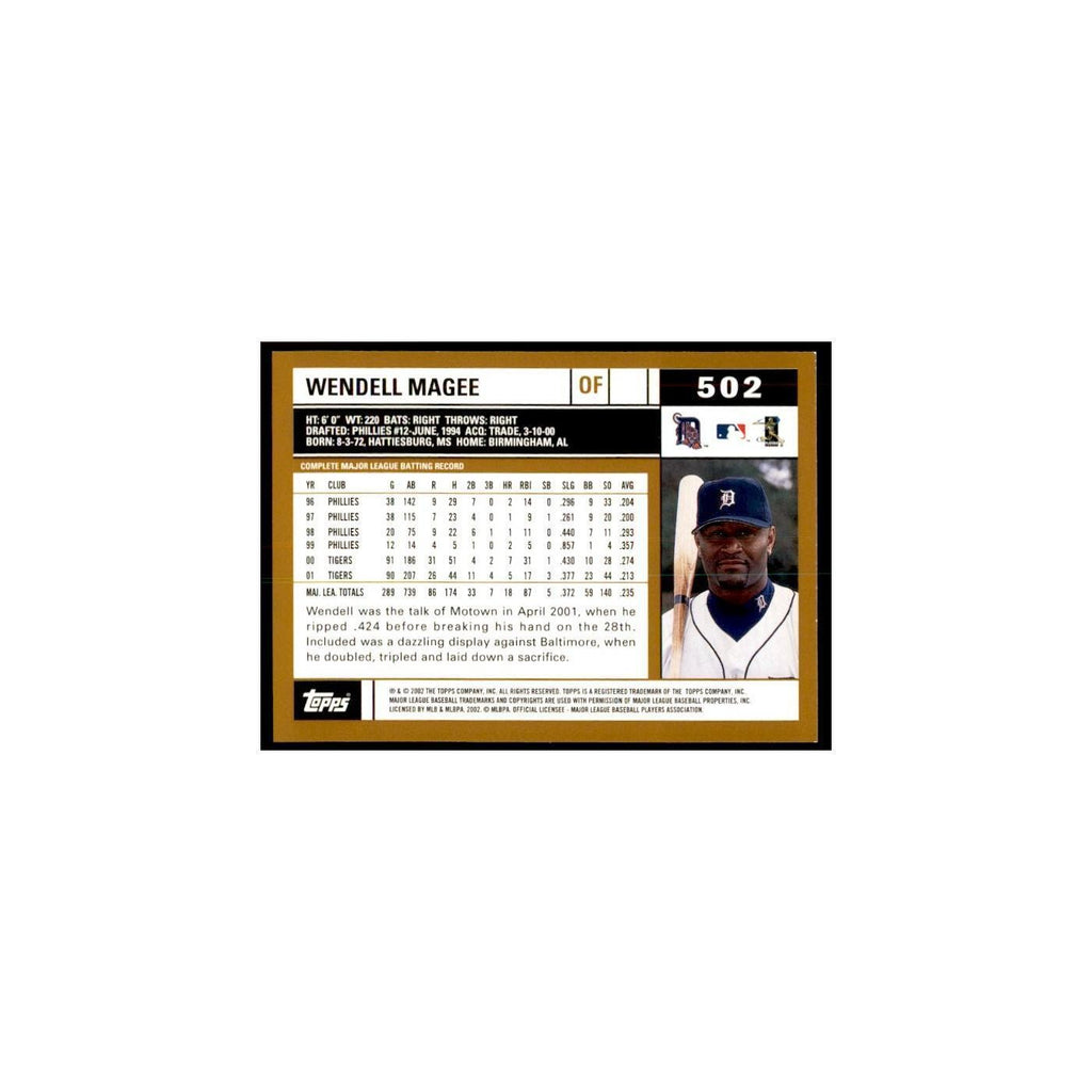 2002 Topps Home Team Advantage Wendell Magee Baseball Cards #502