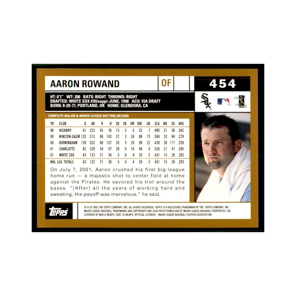 2002 Topps Home Team Advantage Aaron Rowand Baseball Cards #454