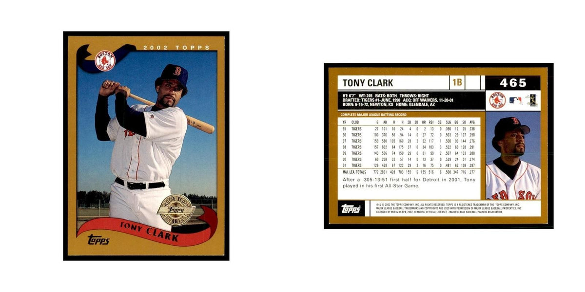 2002 Topps Home Team Advantage Tony Clark Baseball Cards #465