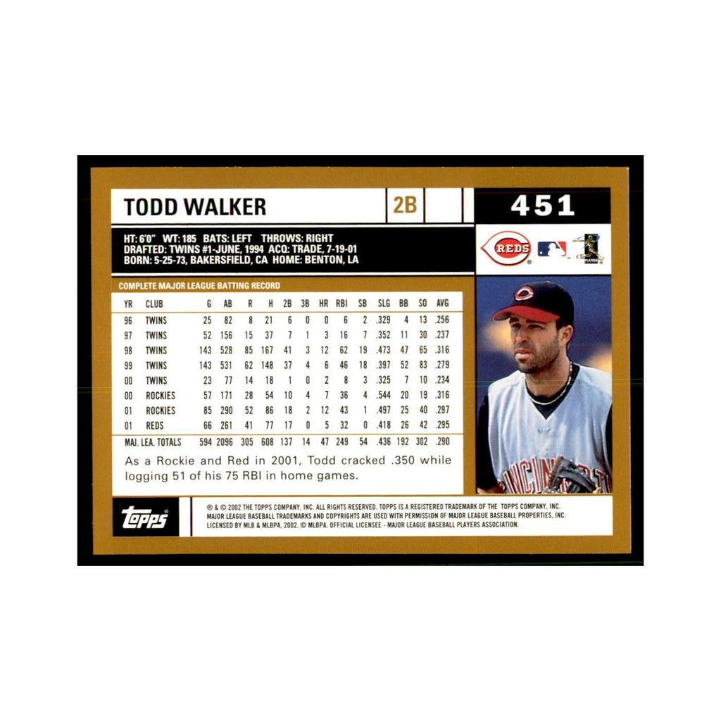 2002 Topps Home Team Advantage Todd Walker Baseball Cards #451
