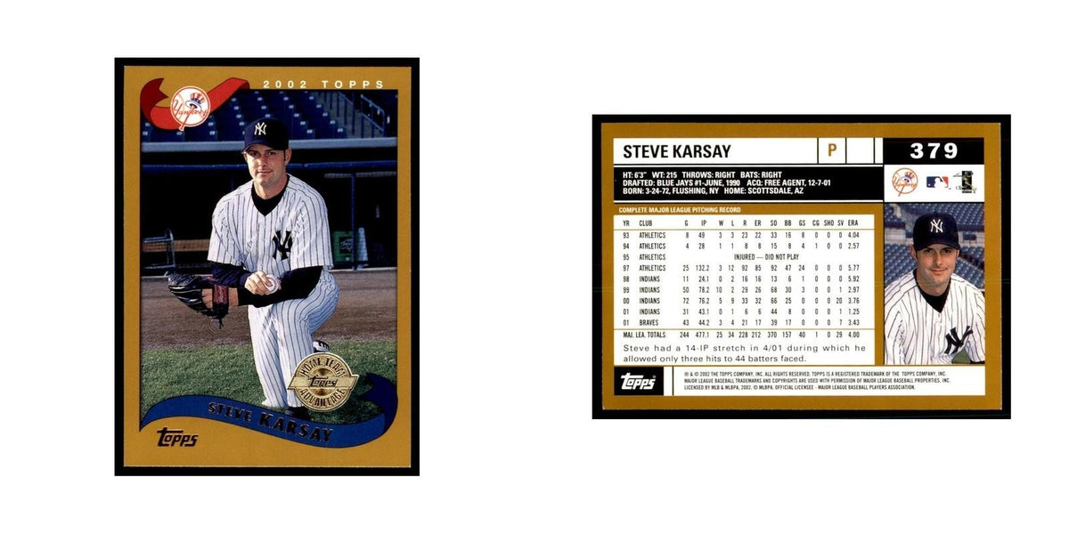 2002 Topps Home Team Advantage Steve Karsay Baseball Cards #379