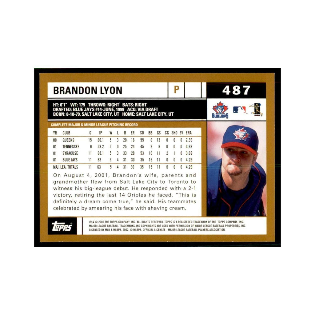 2002 Topps Home Team Advantage Brandon Lyon Baseball Cards #487