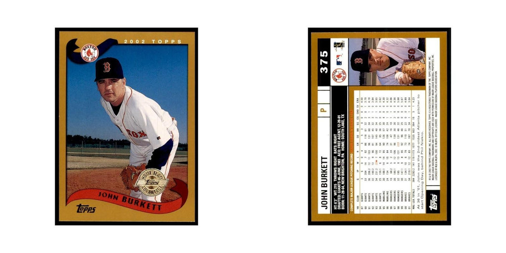 2002 Topps Home Team Advantage John Burkett Baseball Cards #375