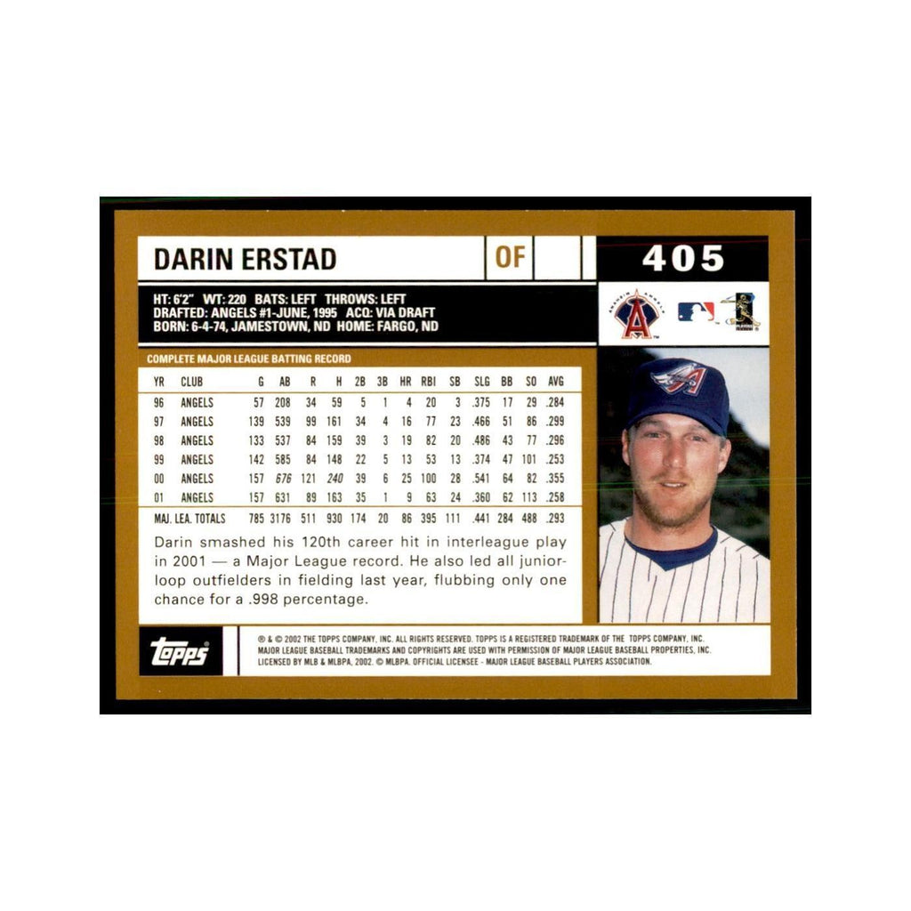 2002 Topps Home Team Advantage Darin Erstad Baseball Cards #405
