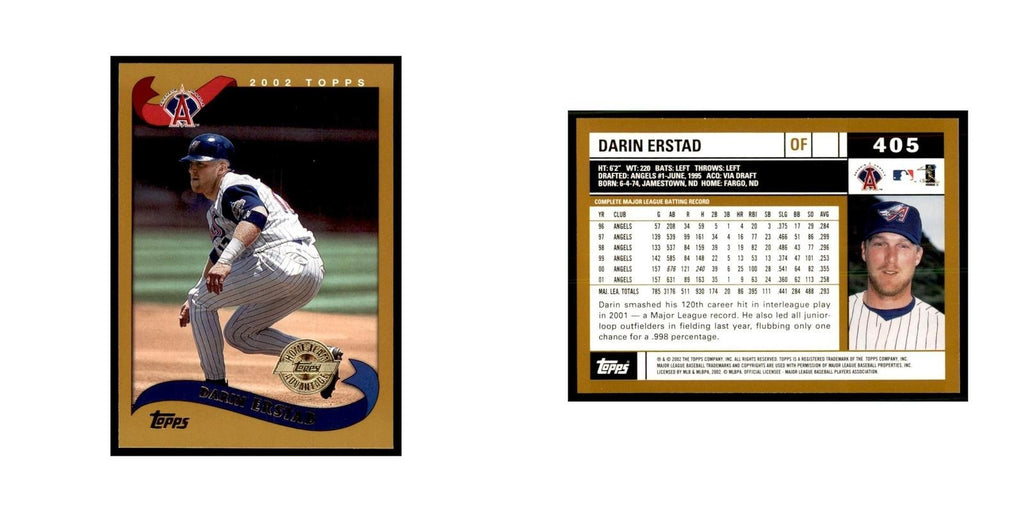 2002 Topps Home Team Advantage Darin Erstad Baseball Cards #405