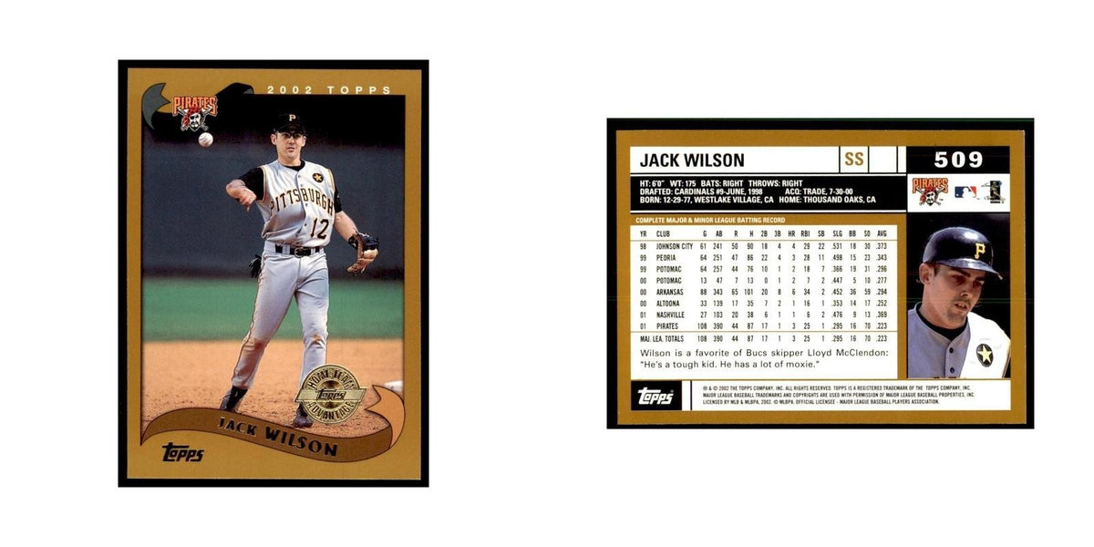 2002 Topps Home Team Advantage Jack Wilson Baseball Cards #509
